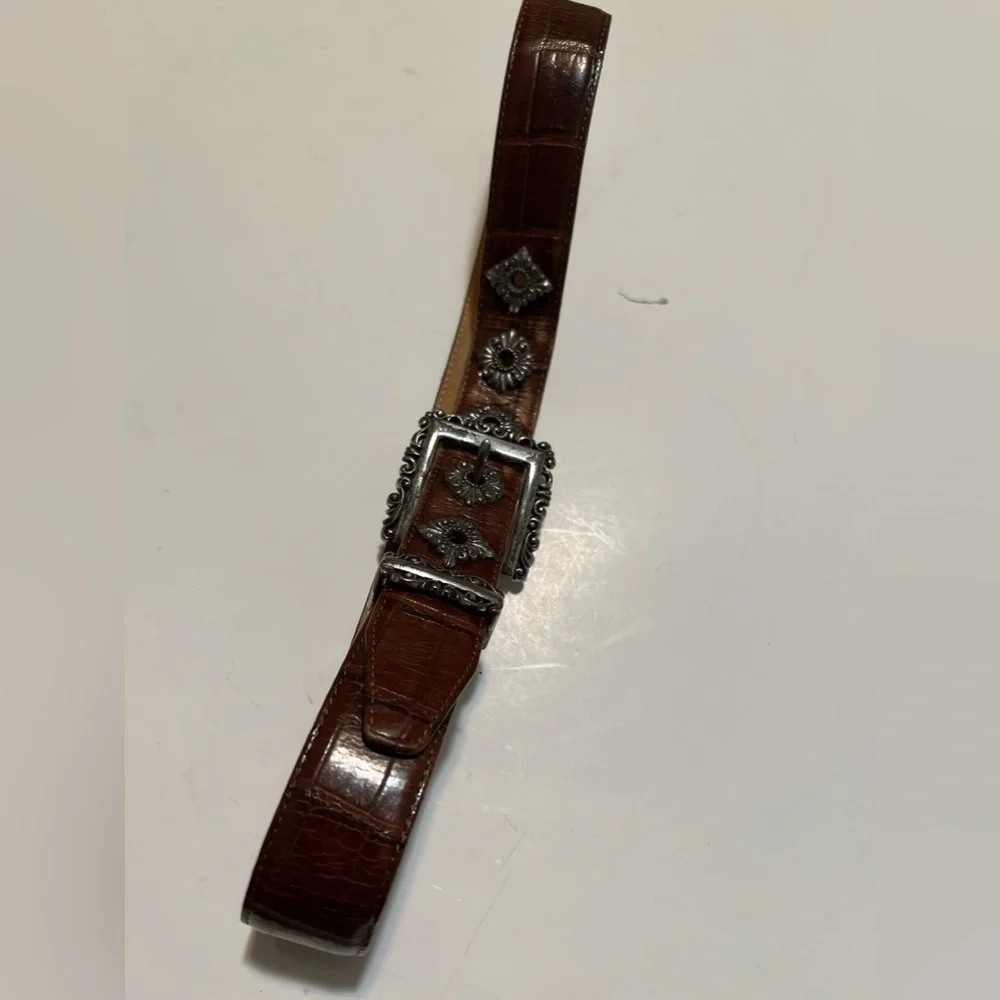 Brighton brown leather belt